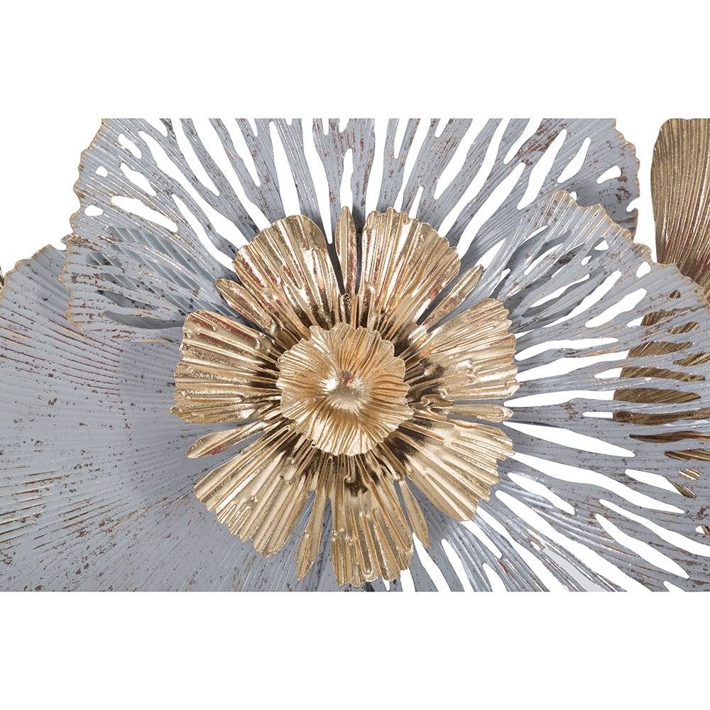 Poxy 3D Metal Wall Art Floral Leaves Decor Mauro Ferretti — 3