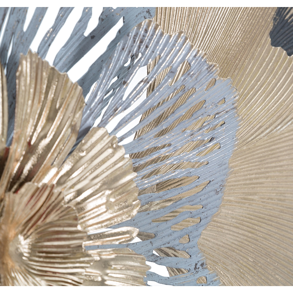 Poxy 3D Metal Wall Art Floral Leaves Decor Mauro Ferretti — 4