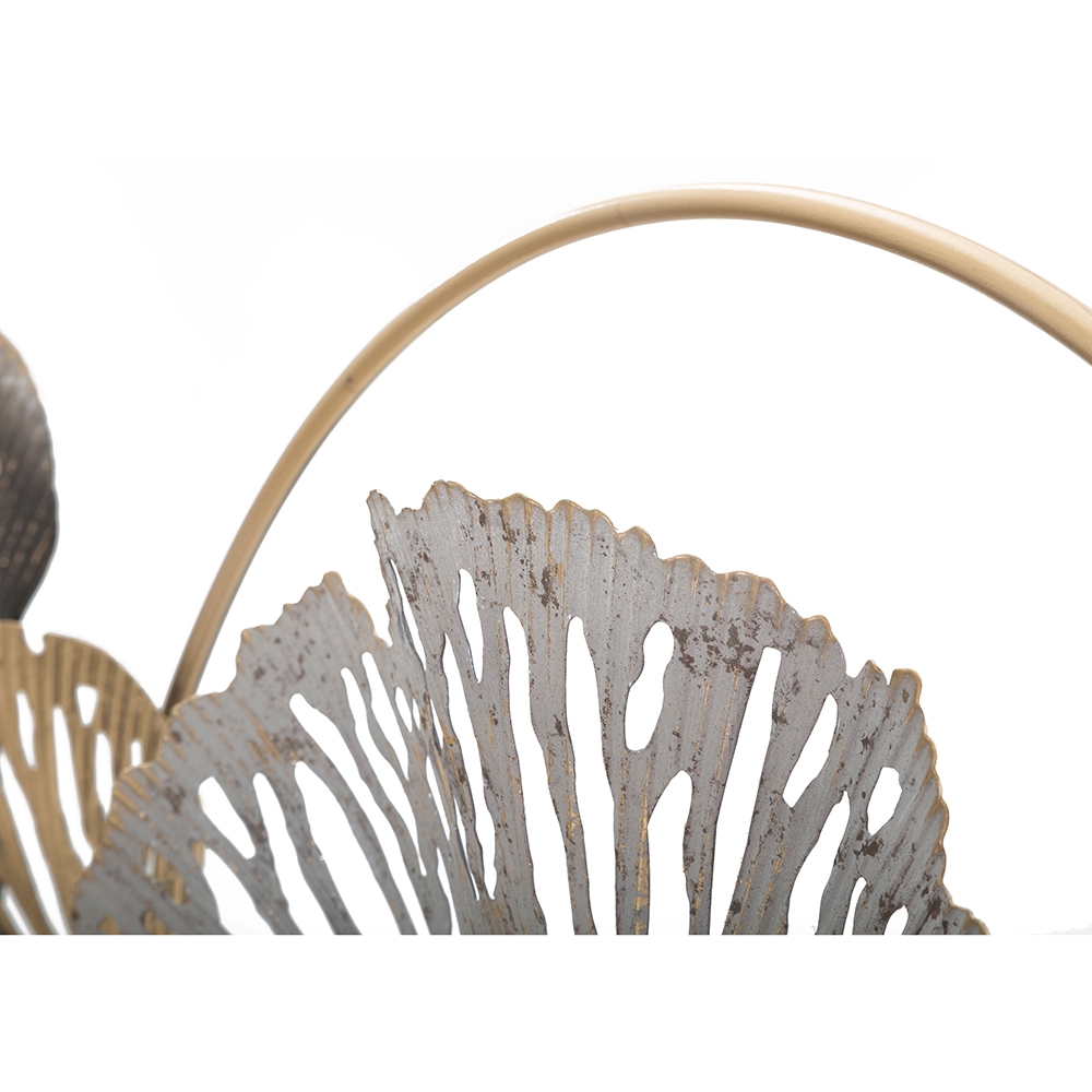 Poxy 3D Metal Wall Art Floral Leaves Decor Mauro Ferretti — 5