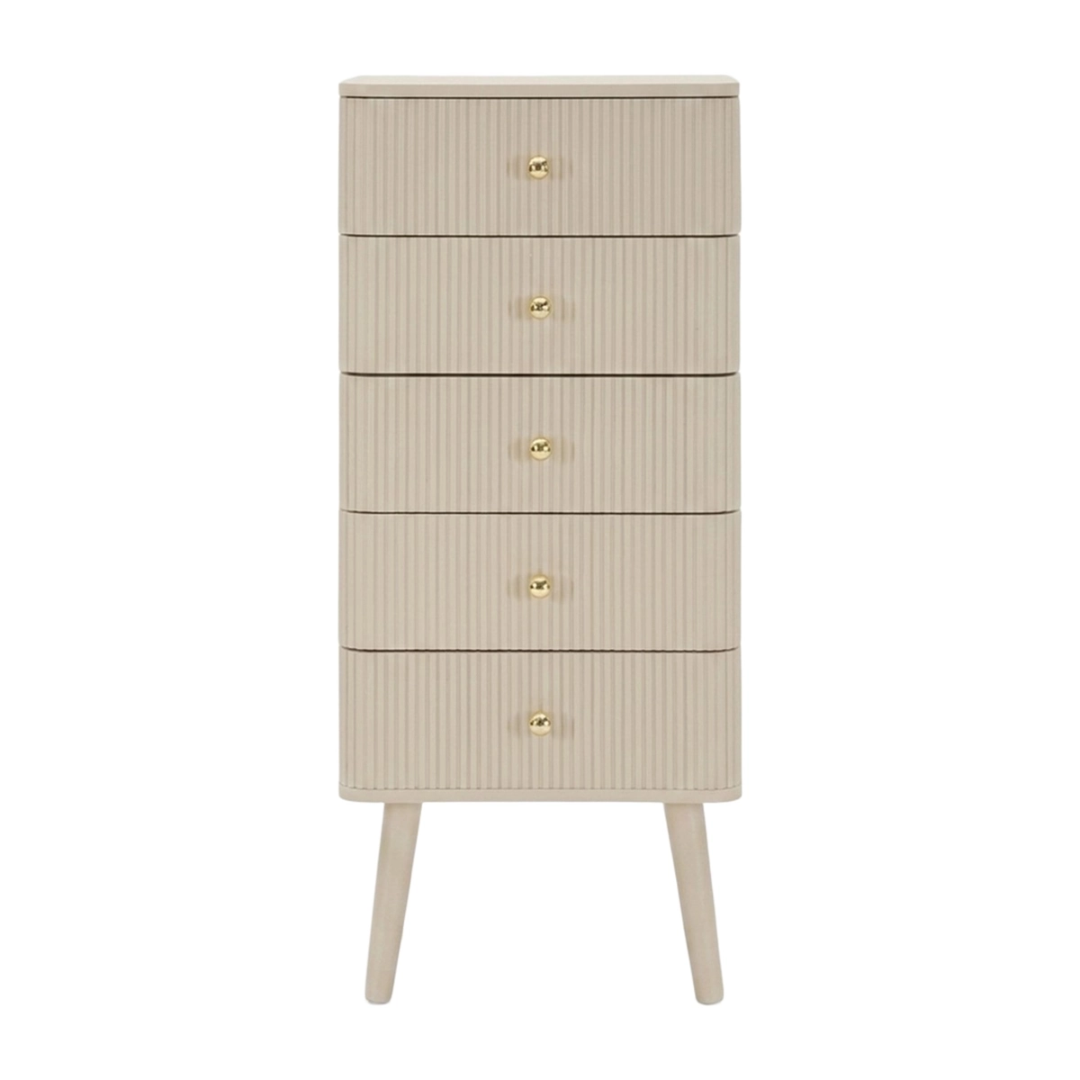 Shy Space-Saving Chest of Drawers in Legno with 5 Drawers — 8
