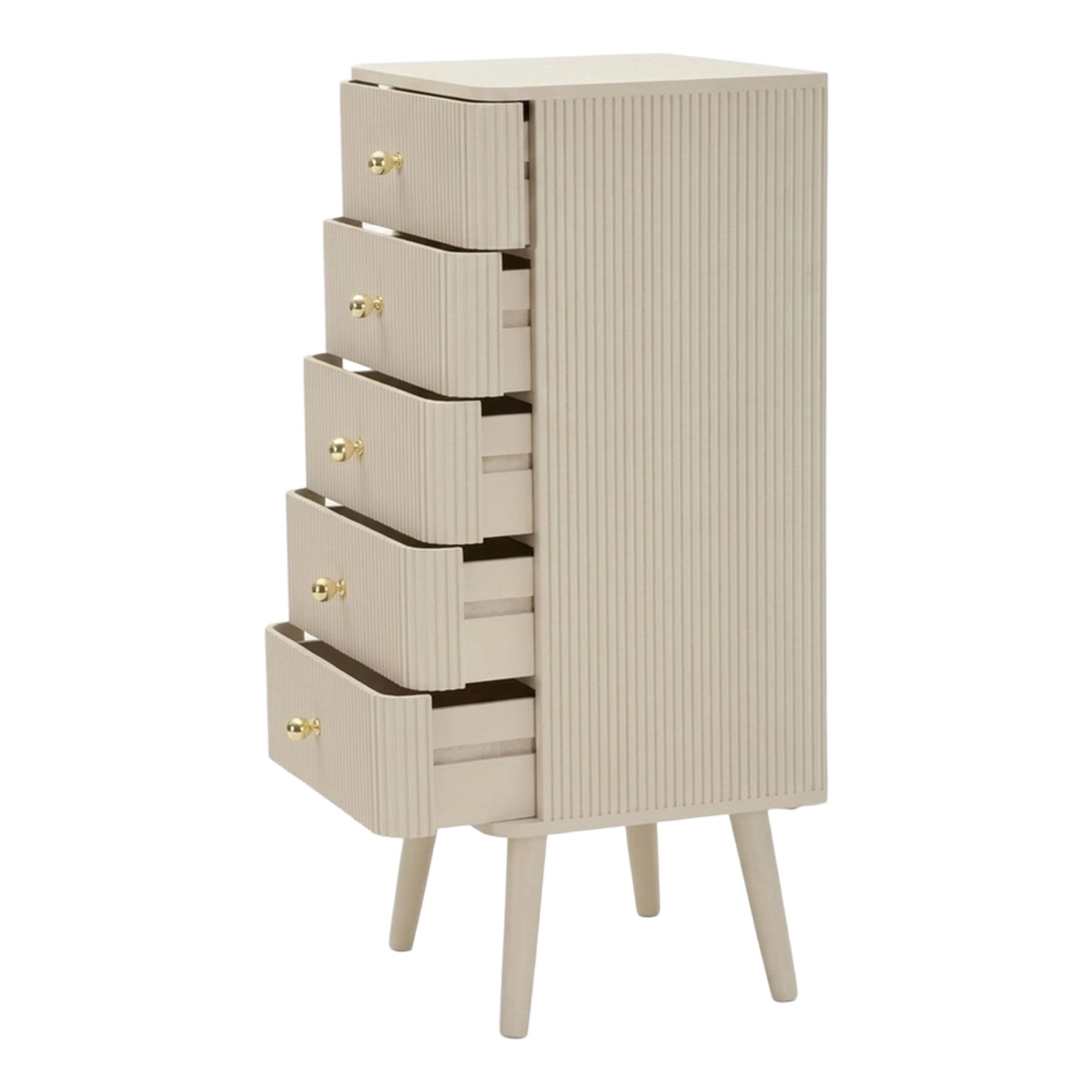 Shy Space-Saving Chest of Drawers in Legno with 5 Drawers — 7
