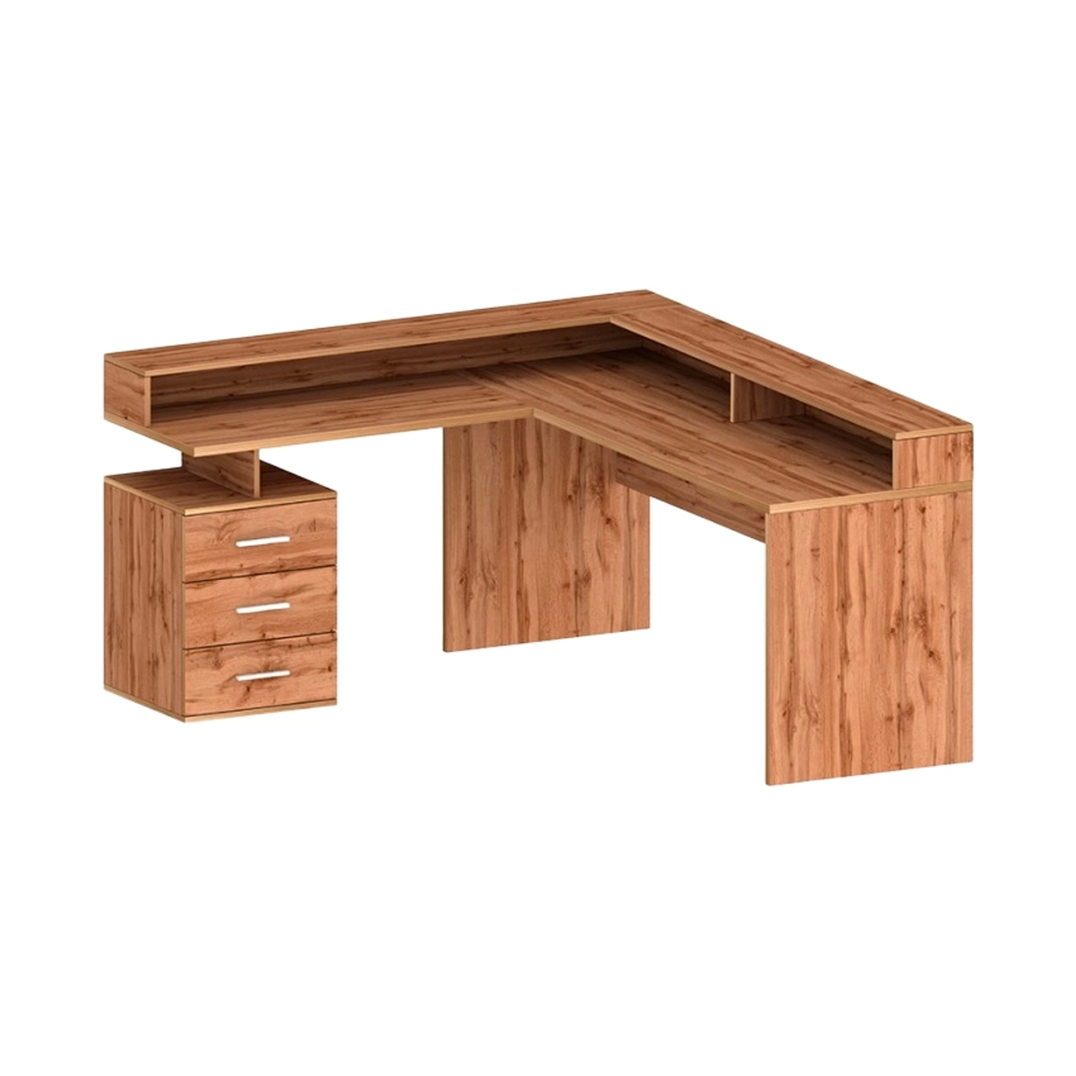 Corner Office Desk with 3 Drawers and Riser New Selina A-S Plus — 4