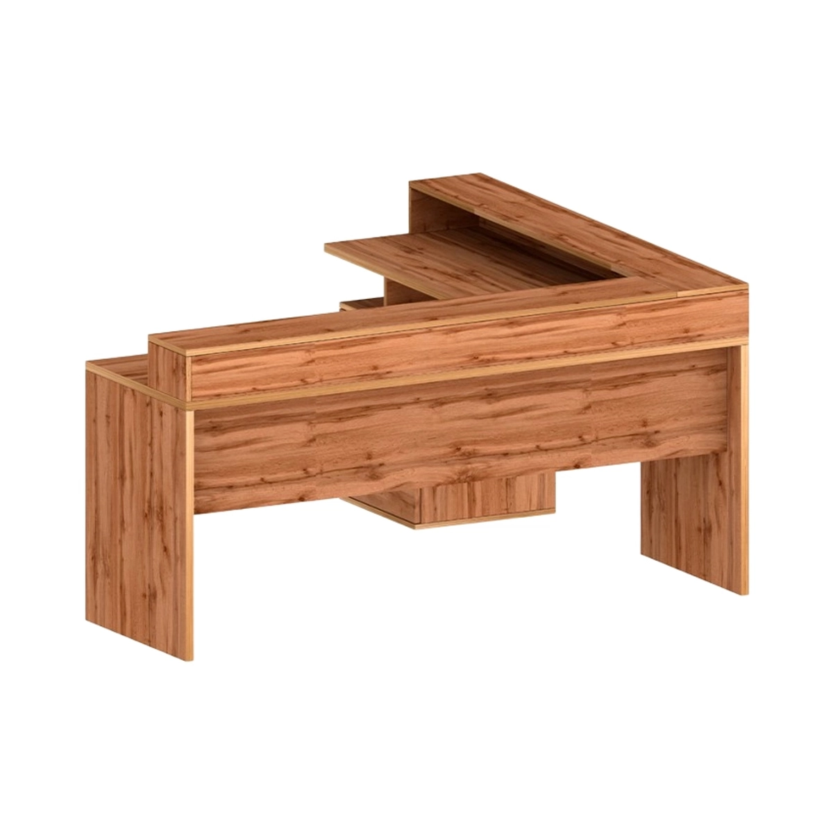 Corner Office Desk with 3 Drawers and Riser New Selina A-S Plus — 5