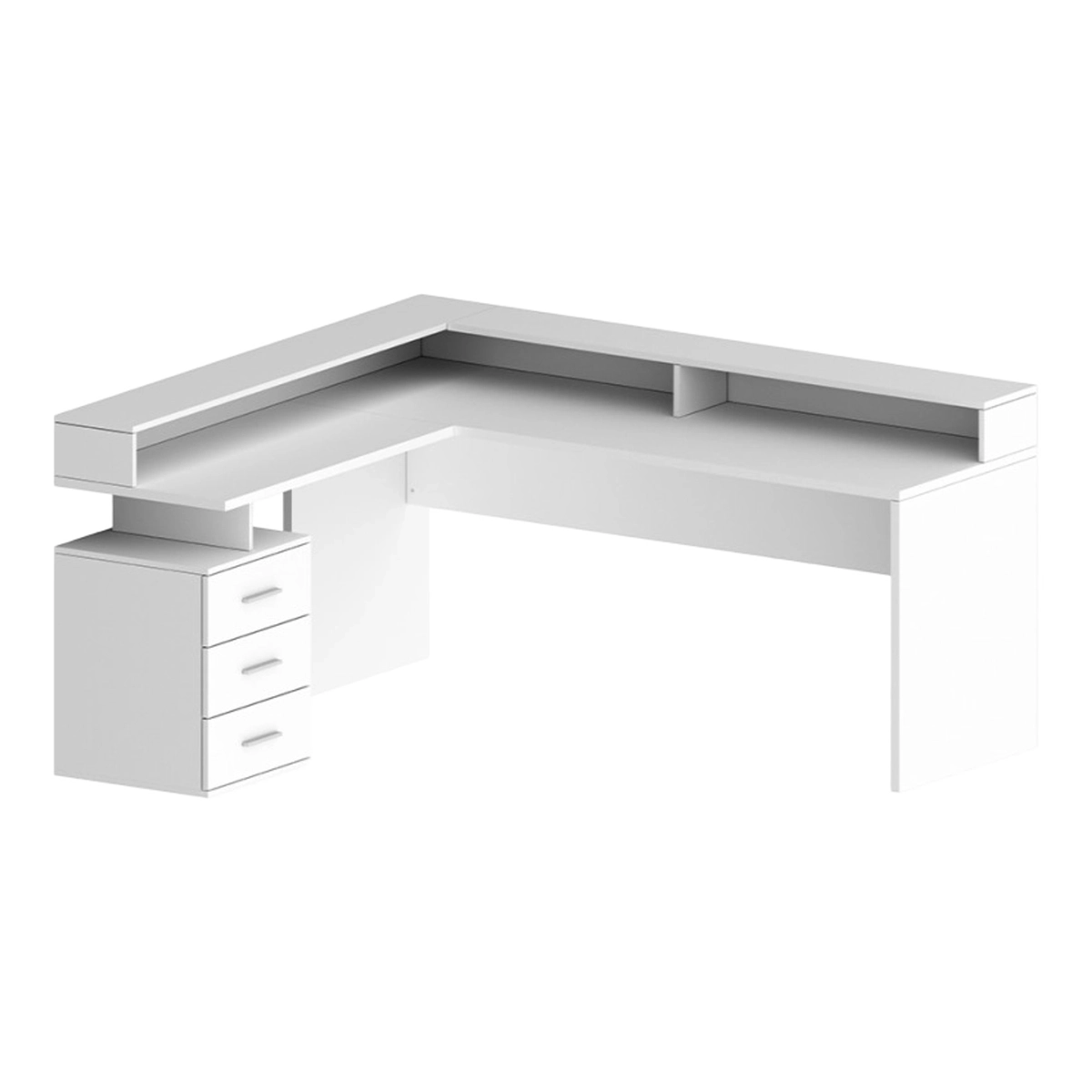 Corner Office Desk with 3 Drawers and Riser New Selina A-S Plus — 3