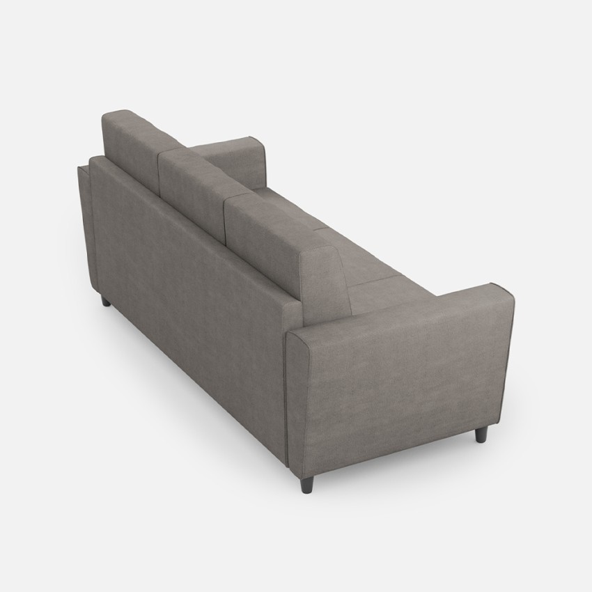 Modern 3-seater fabric sofa 212cm removable cover Yasel 180 Itamoby — 4