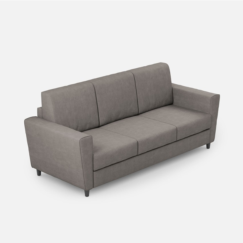 Modern 3-seater fabric sofa 212cm removable cover Yasel 180 Itamoby — 3
