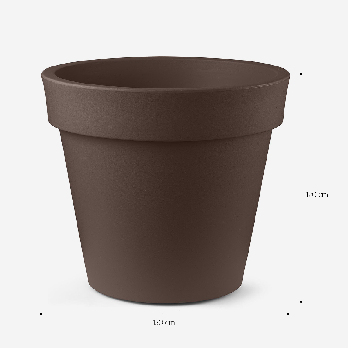 Aria Round Outdoor Planter in Heavy-Duty Polyethylene for Garden — 3