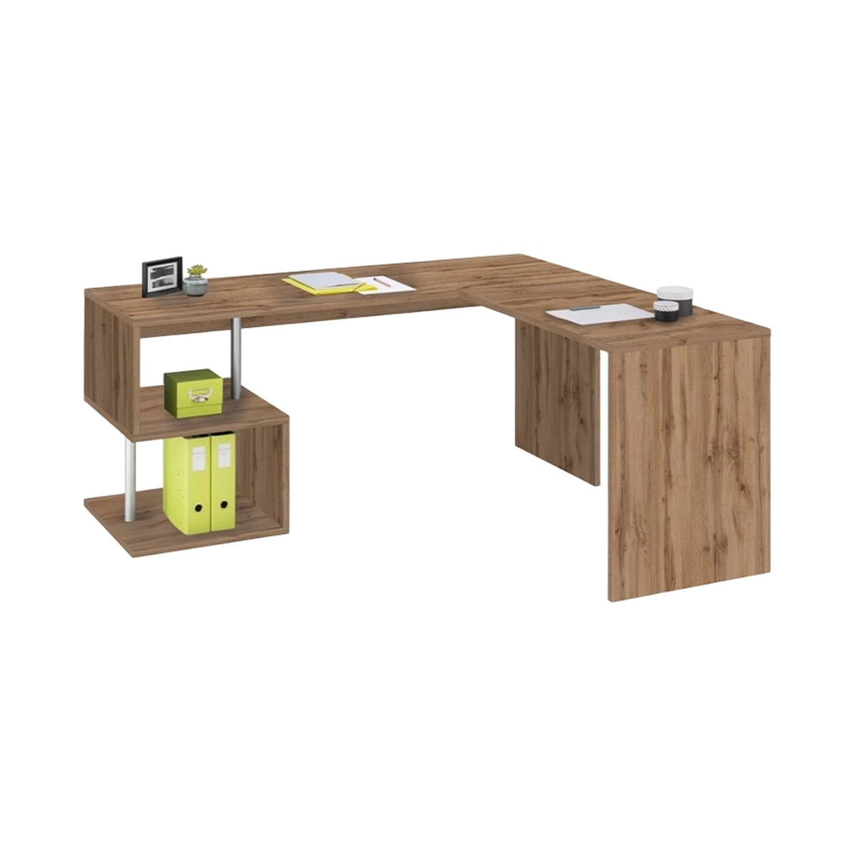 Corner office desk 160/180cm in Legno Vilnis WD Web Furniture — 9