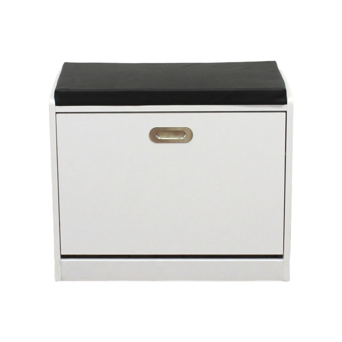 Jacklyn Wooden Space-Saving Shoe Cabinet with Padded Bench — 6
