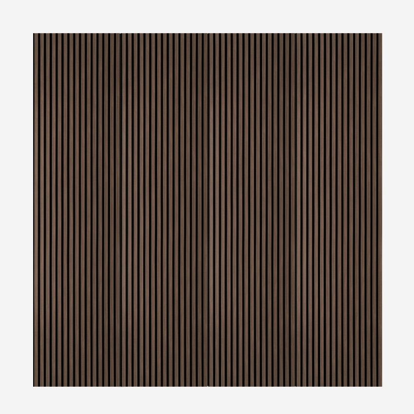 Set 4 decorative acoustic wall panels wenge wood 240x60 cm Kover-WG — 4