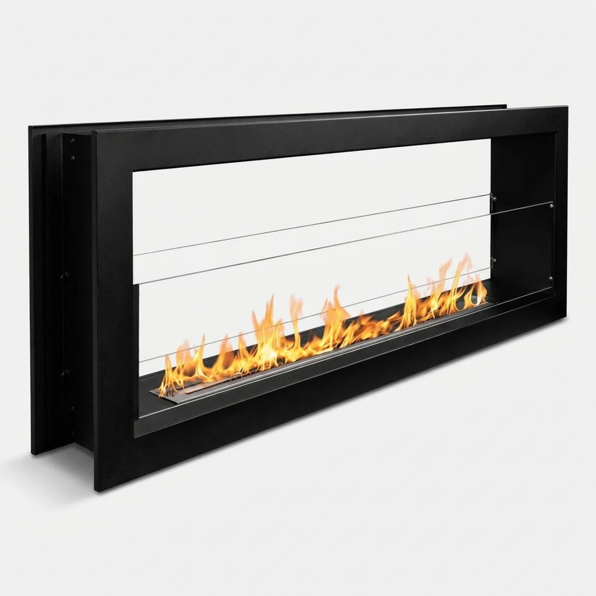 Double sided built in bioethanol fireplace Divina Fire Montefalco 120 — 4