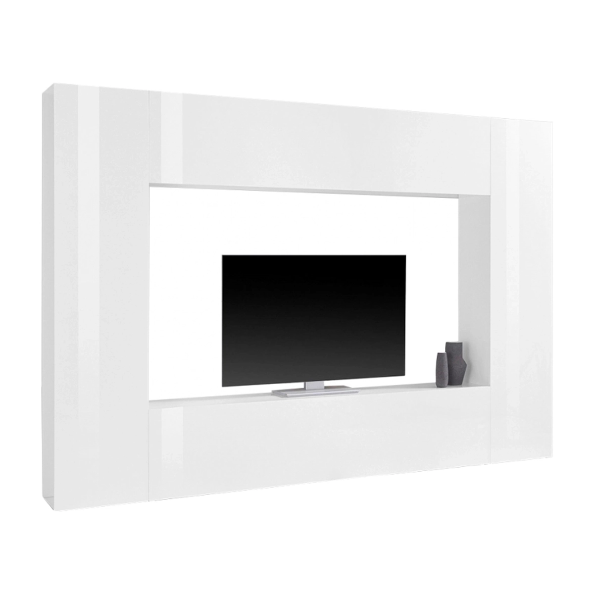 Joy Mold Modern Living Room Wall Unit with TV Stand, 2 Columns & Wall Cabinet — 5