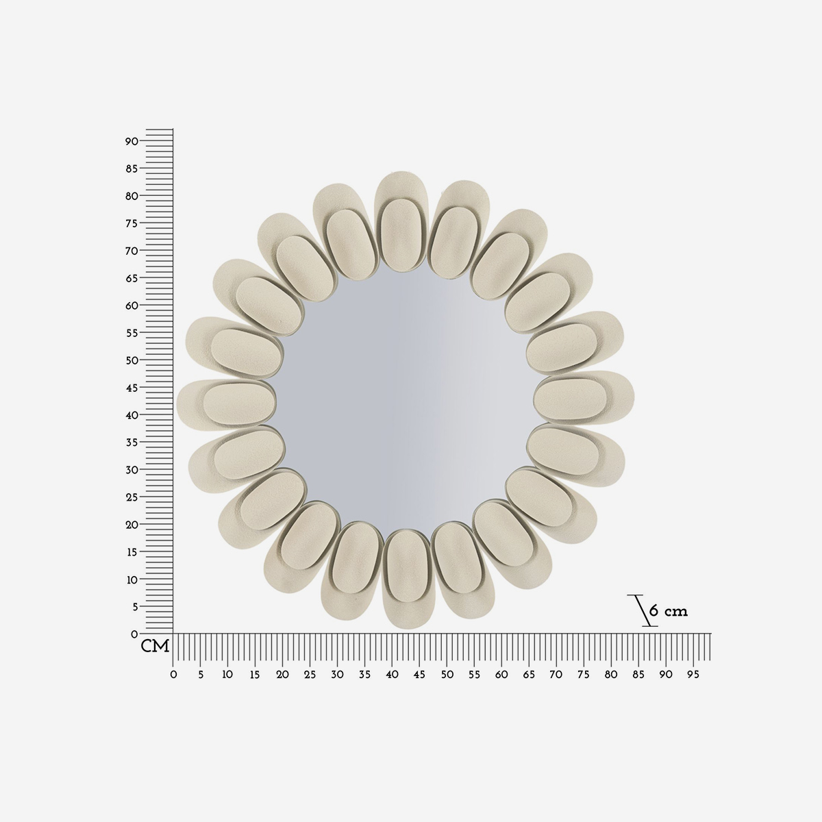 Dune Double Decorative Round Wall Mirror with Stone Effect — 3