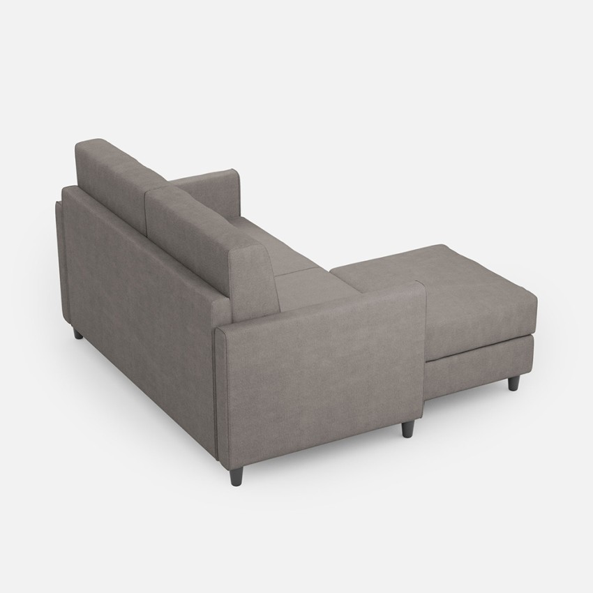 2 seater fabric sofa 158cm with footrest pouf Karay — 4
