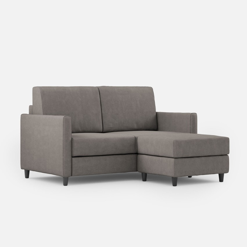 2 seater fabric sofa 158cm with footrest pouf Karay — 1