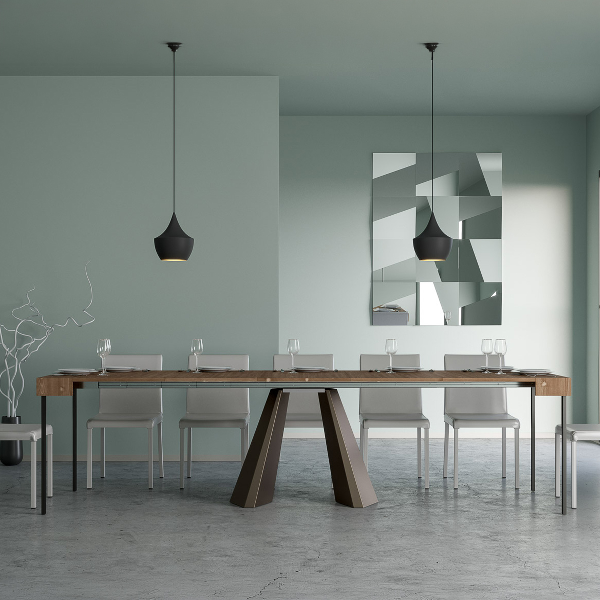 Extendable Console Dining Table 90x40-300cm Diamante Premium Itamoby — 4