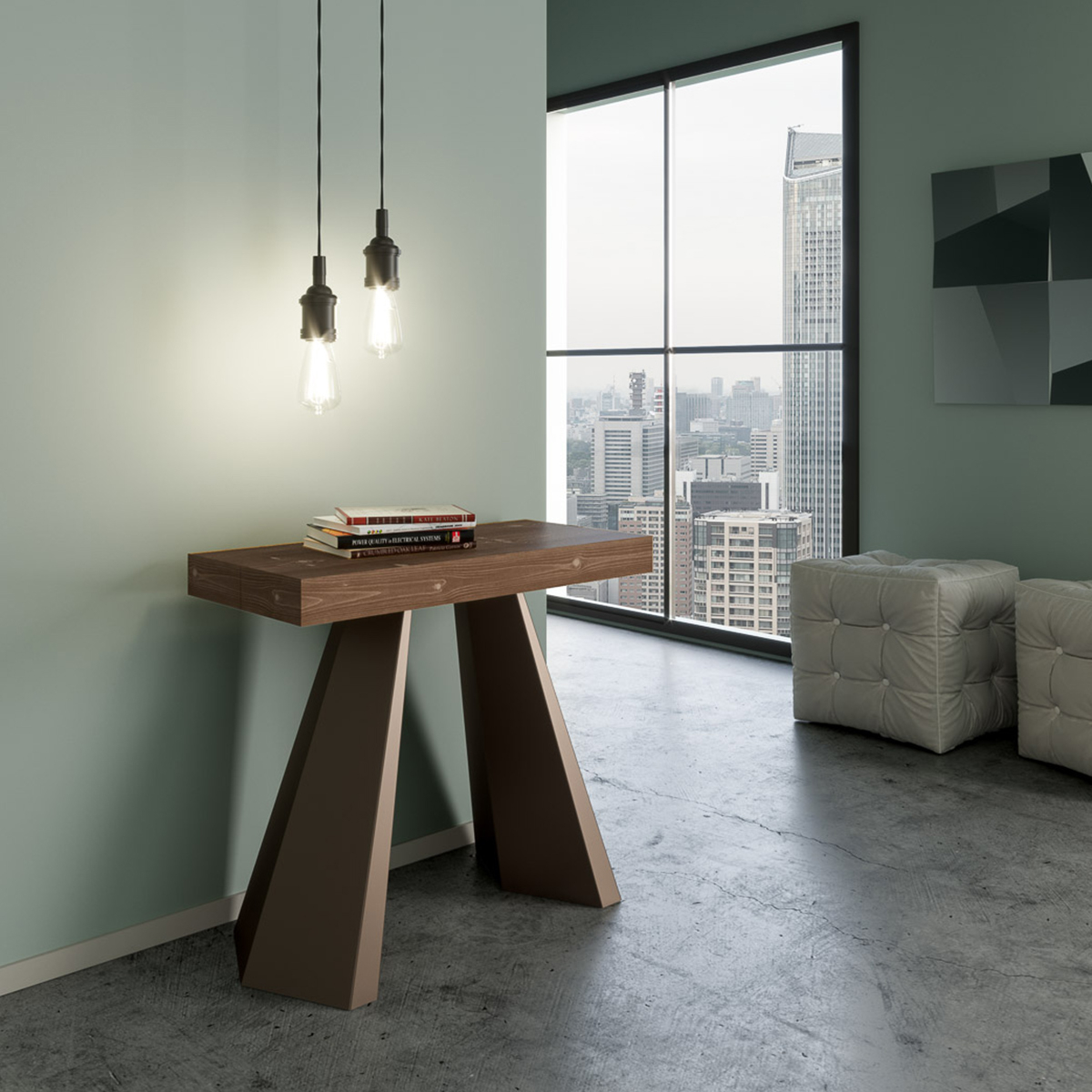 Extendable Console Dining Table 90x40-300cm Diamante Premium Itamoby — 2