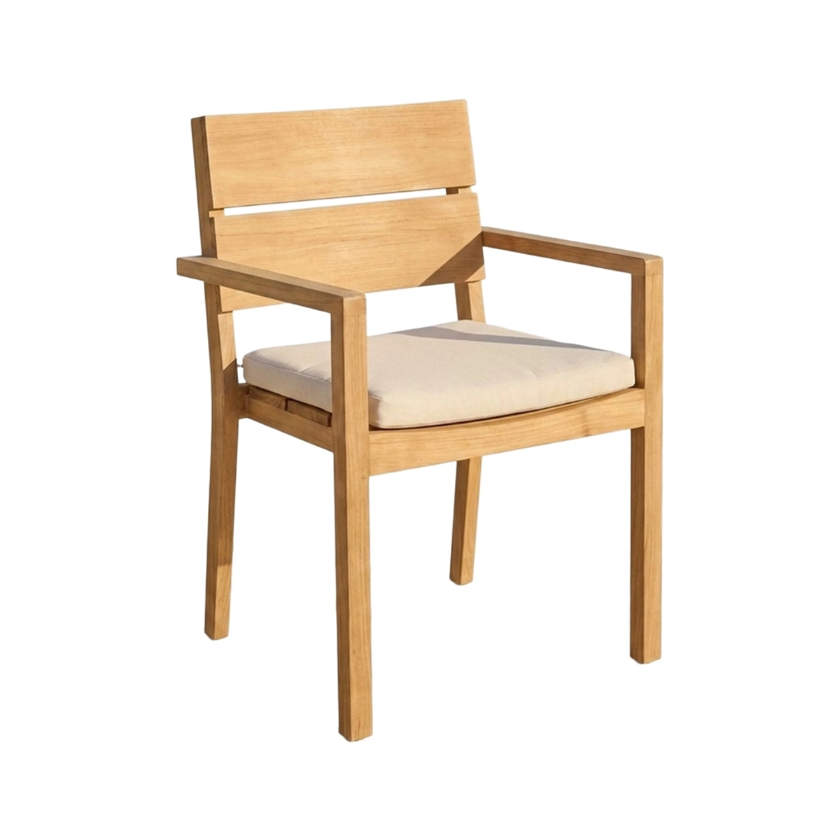 Stackable Teak Garden Armchair Parker Cosma — 1