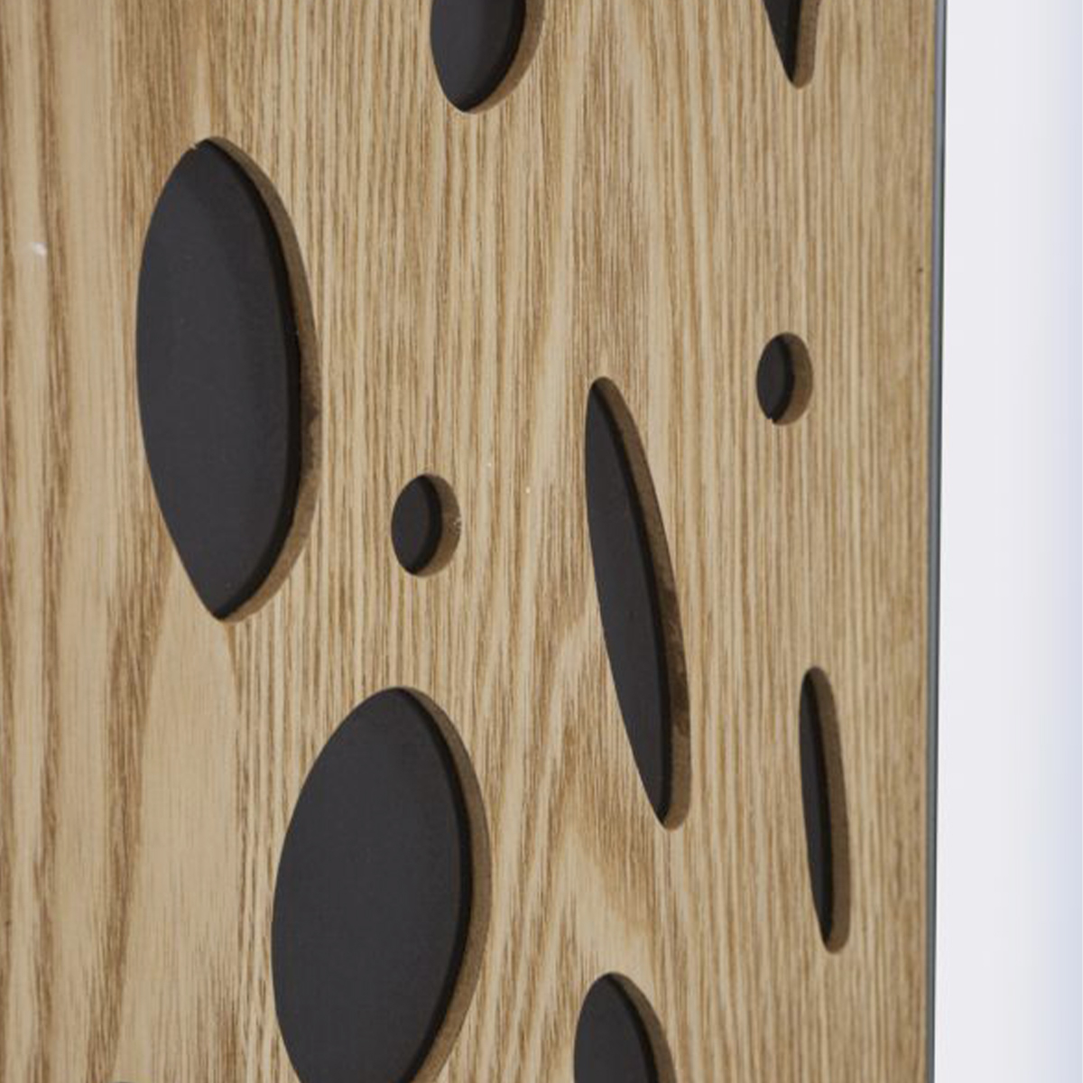 Terry Asymmetric Decorative Wall Mirror in MDF and Glass — 3