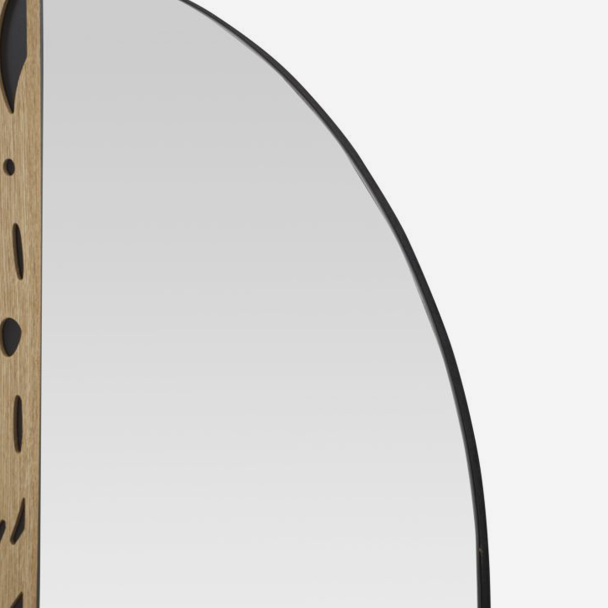 Terry Asymmetric Decorative Wall Mirror in MDF and Glass — 4