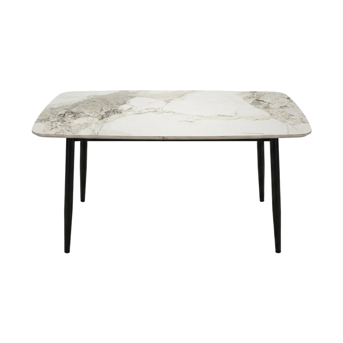 Modern Rectangular Dining Table in Metal and Ceramic Josh — 4