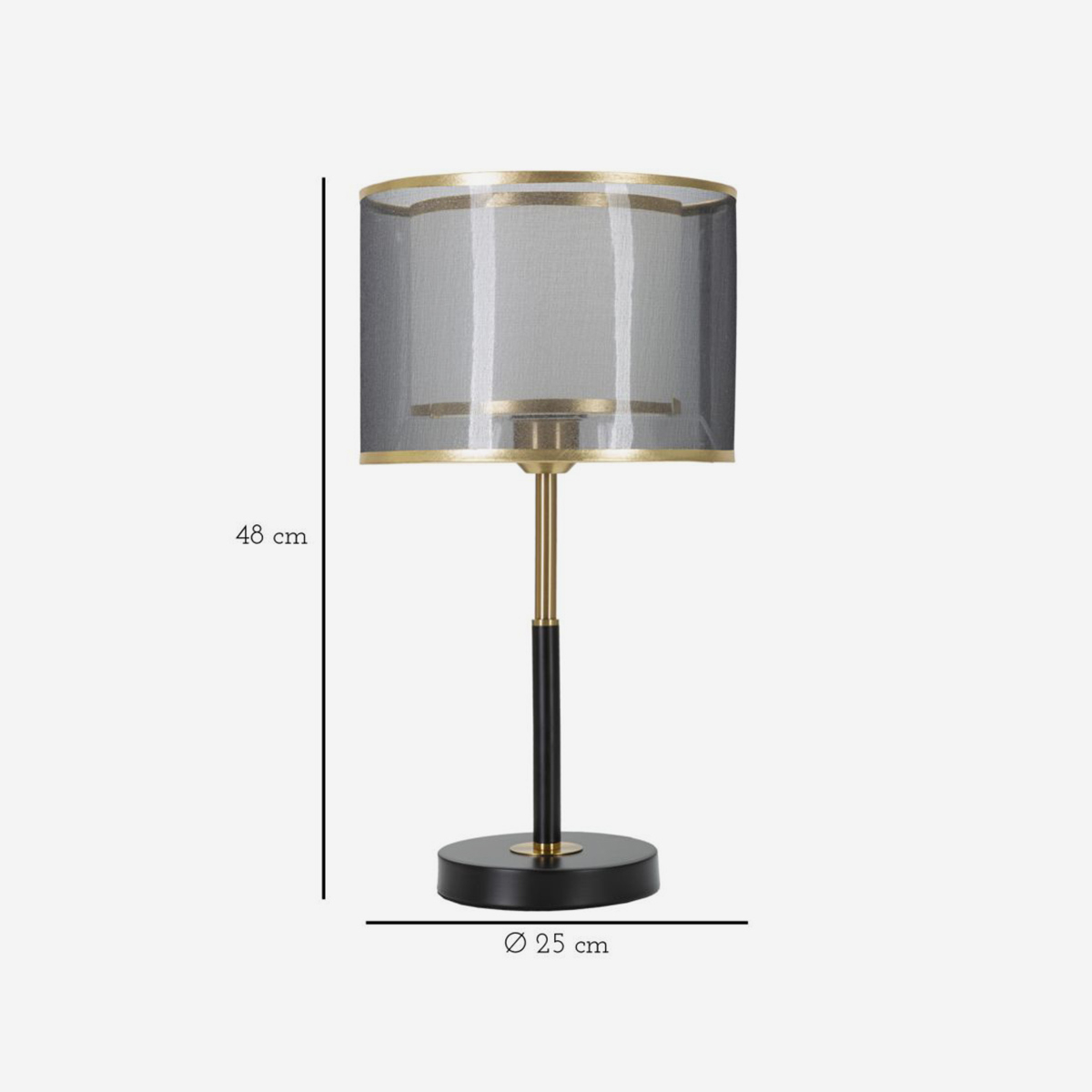 Levels Table Lamp in Metal and Tessuto — 3