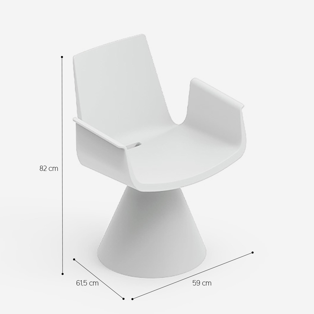 Modern Garden Armchair in Polyethylene Lira LYXO — 3