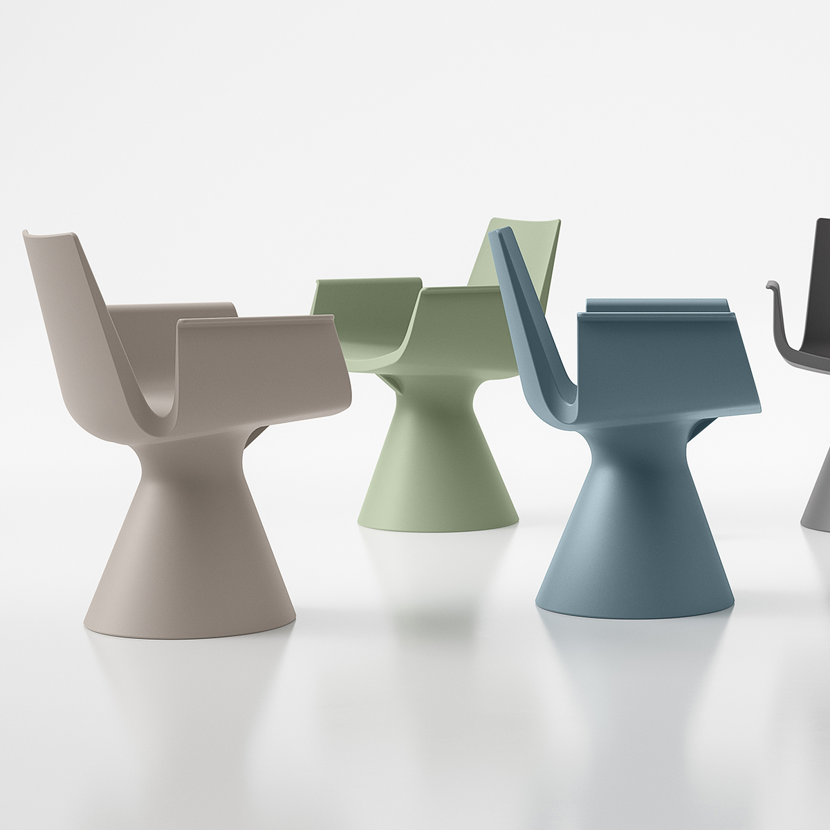 Modern Garden Armchair in Polyethylene Lira LYXO — 2