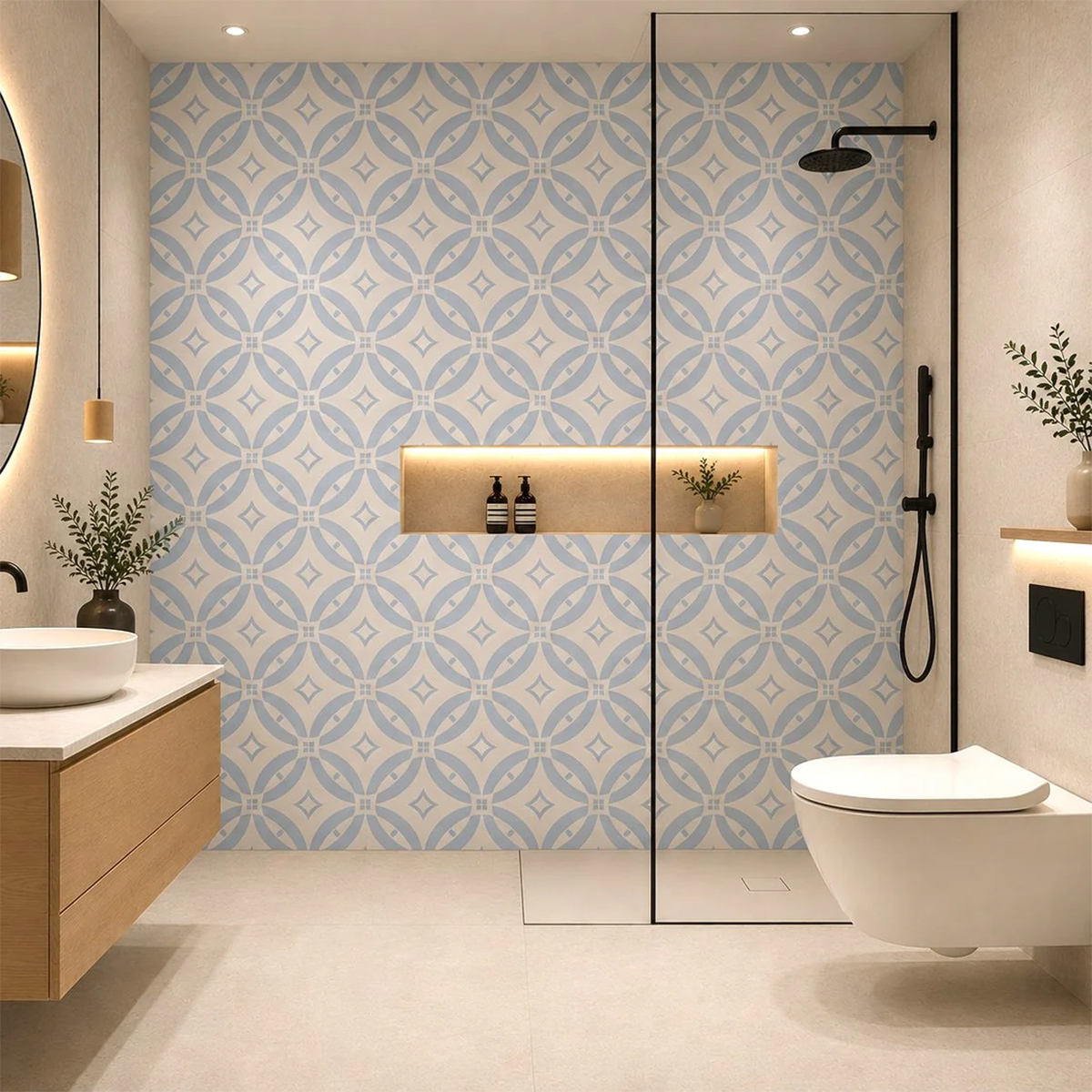Capri Self-Adhesive Majolica Effect PVC Tiles Set of 22 Pieces — 3