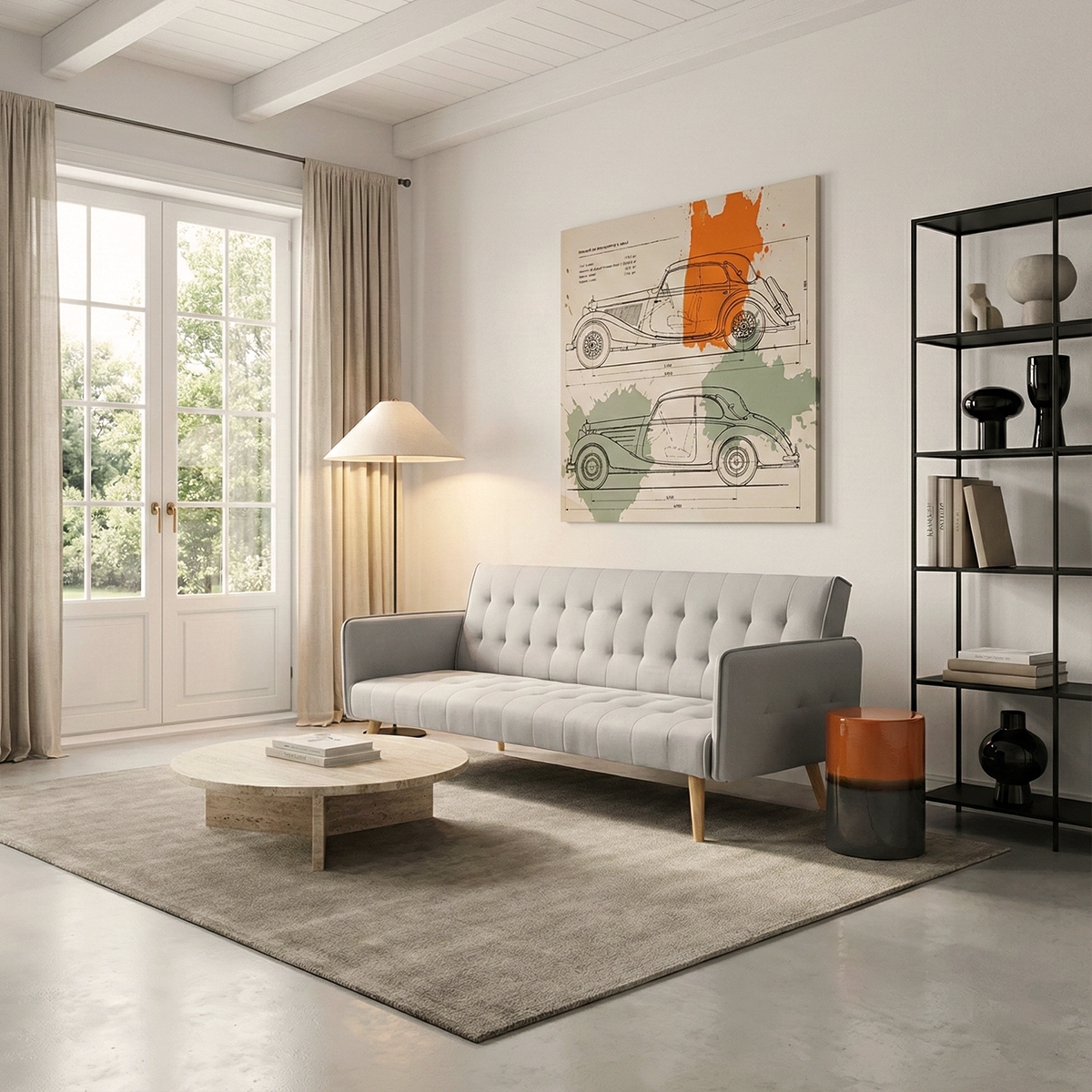 3-Seater Sofa Bed Malibù Modus Sofà Fabric Clic Clac — 2