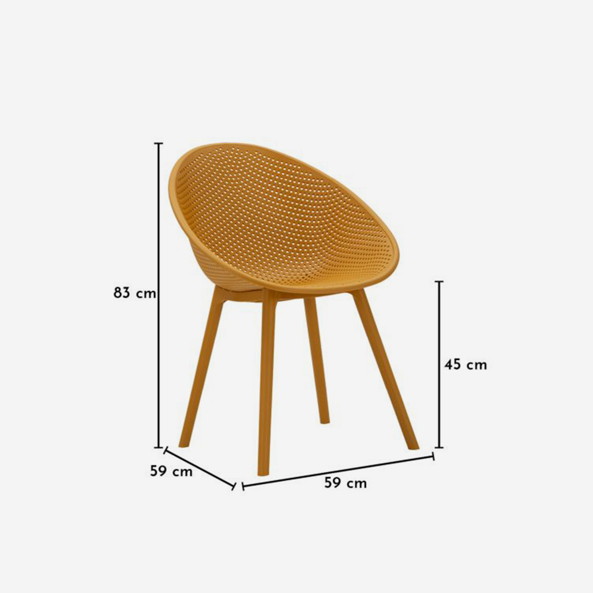 Set of 2 Outdoor & Indoor Chairs in Polipropilene Ibiza — 6