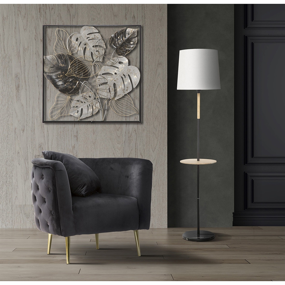 Glam velvet armchair with gold metal legs and cushion Bucarest — 2