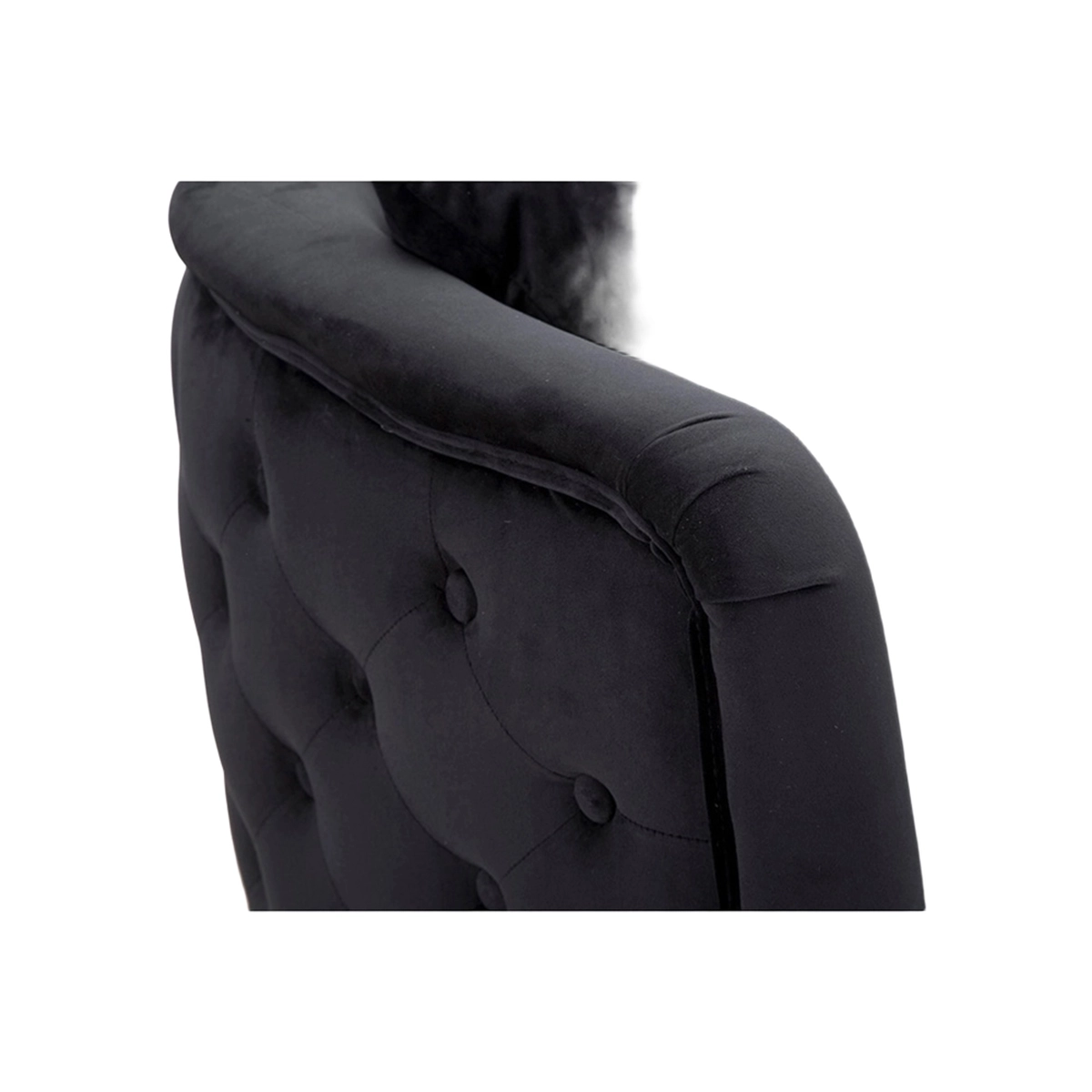 Glam velvet armchair with gold metal legs and cushion Bucarest — 8
