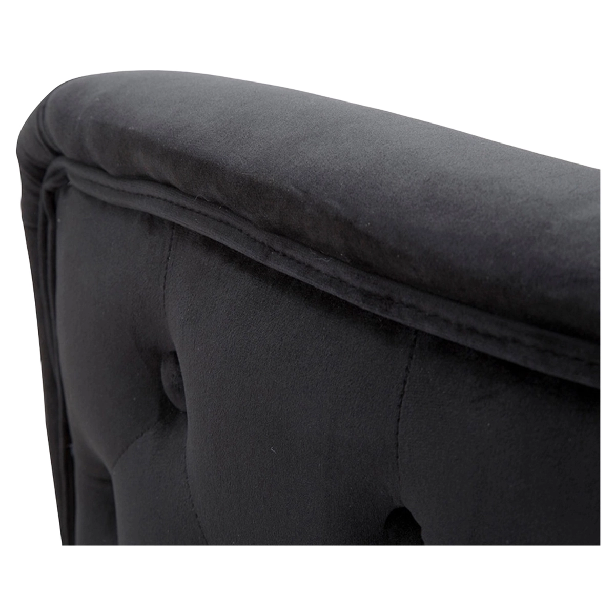 Glam velvet armchair with gold metal legs and cushion Bucarest — 11