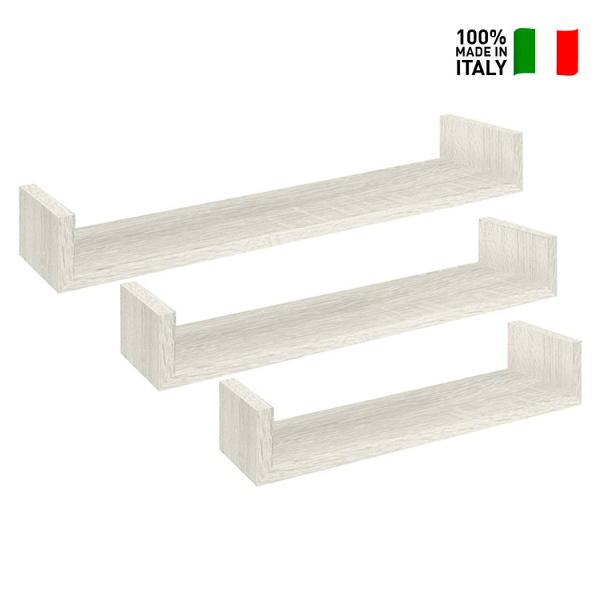 Set of 3 Modern Wall Shelves Calamita Maxi — 3