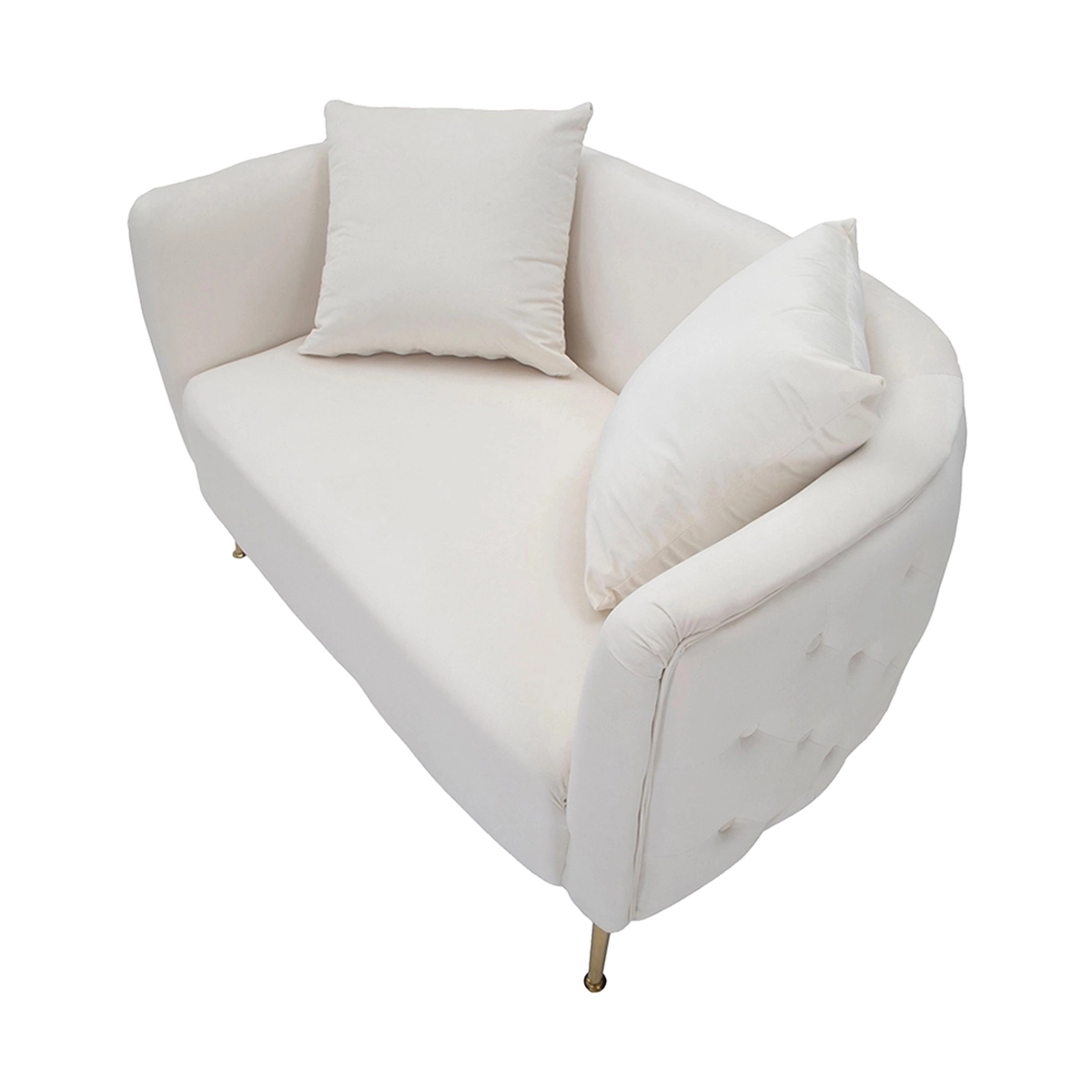 Glam 2-seater velvet sofa with gold legs Bucarest-D — 5