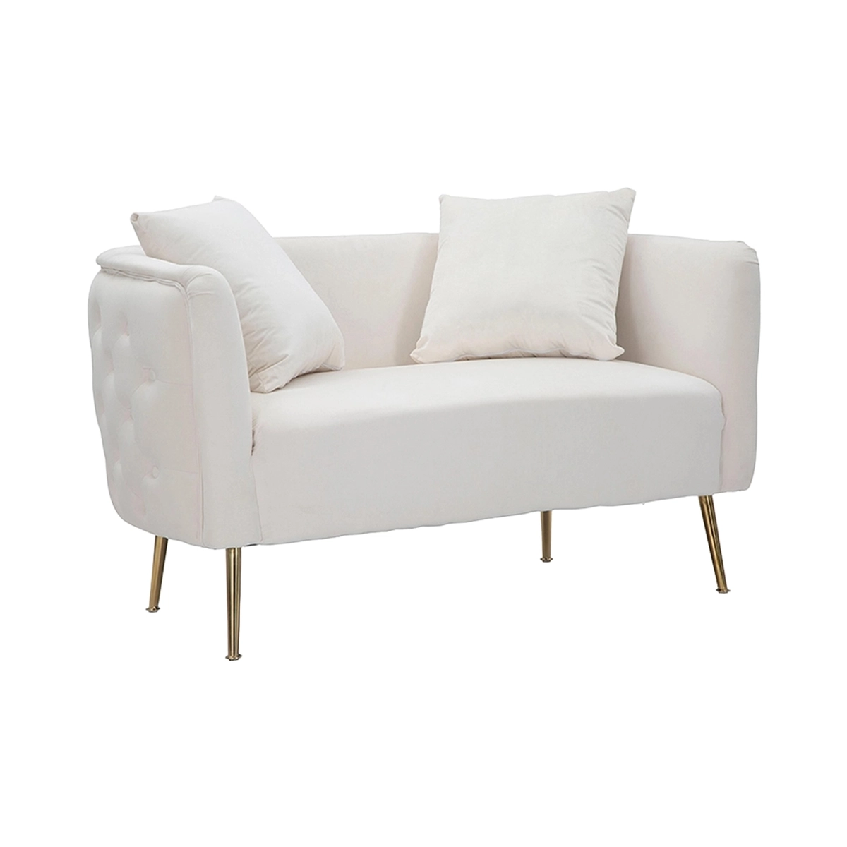 Glam 2-seater velvet sofa with gold legs Bucarest-D — 1