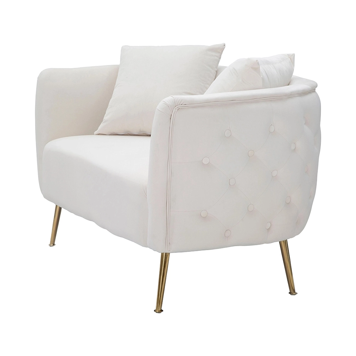 Glam 2-seater velvet sofa with gold legs Bucarest-D — 4
