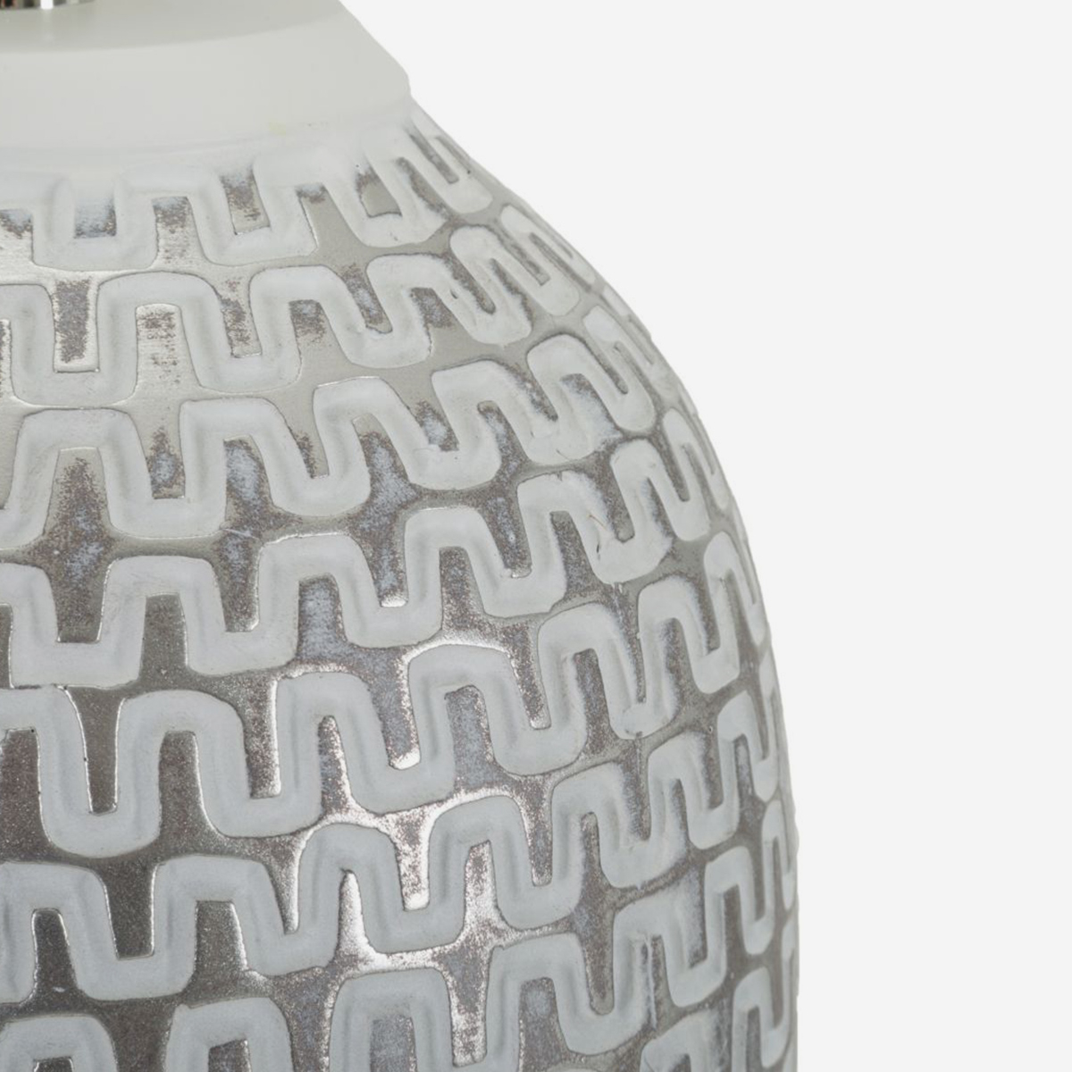 Wave Table Lamp in Resin with Fabric Lampshade — 3