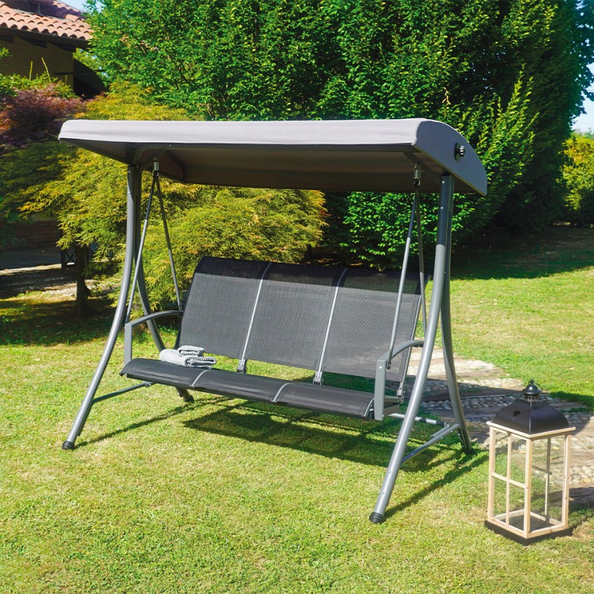 Kedels Ibis 3-Seater Garden Swing with Adjustable Canopy — 2