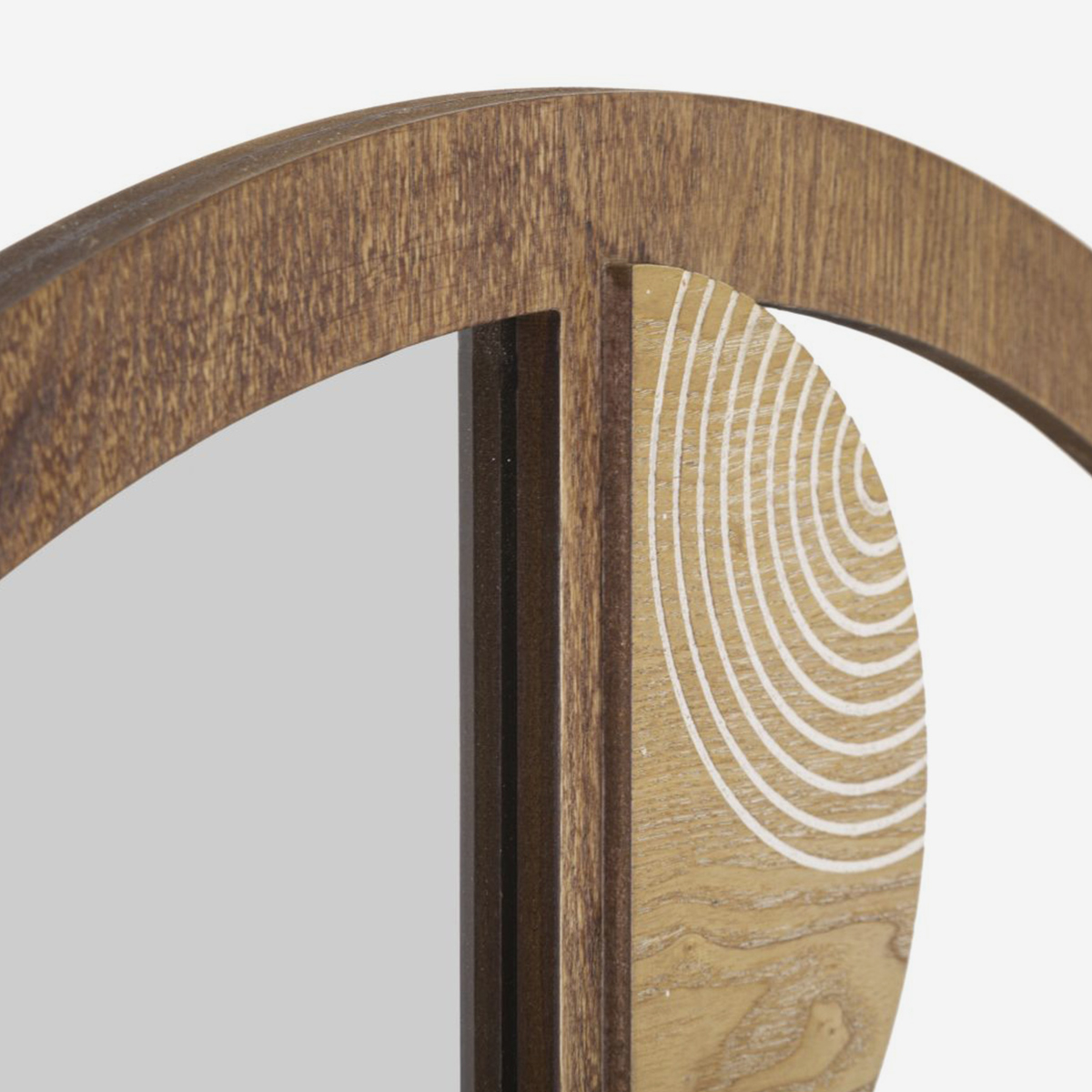 Block Round Decorative Wall Mirror in MDF — 3