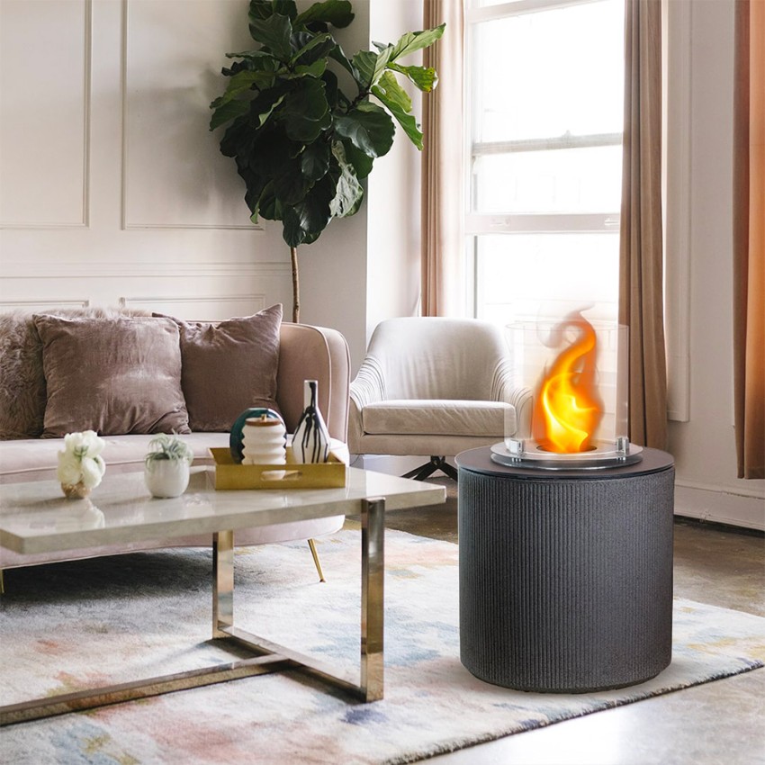 Freestanding Bioethanol Fireplace Indoor Outdoor Ø 36 x 56cm Divina Fire Modigliani — 2