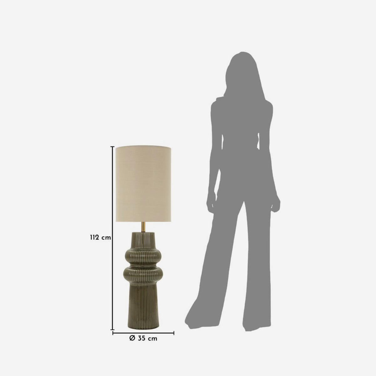 Harmony Ceramic and Fabric Floor Lamp — 5