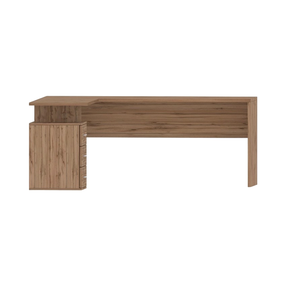 Modern Corner Office Desk in Wood with 3 Drawers New Selina WD — 7