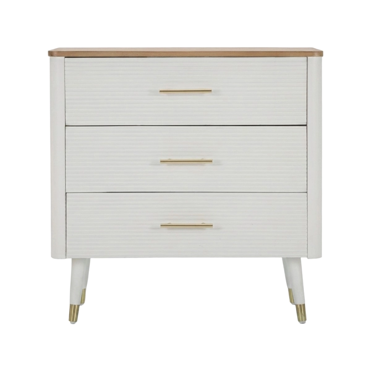 Matera 3-Drawer Dresser in Legno Wood and Metal for Bedroom — 6