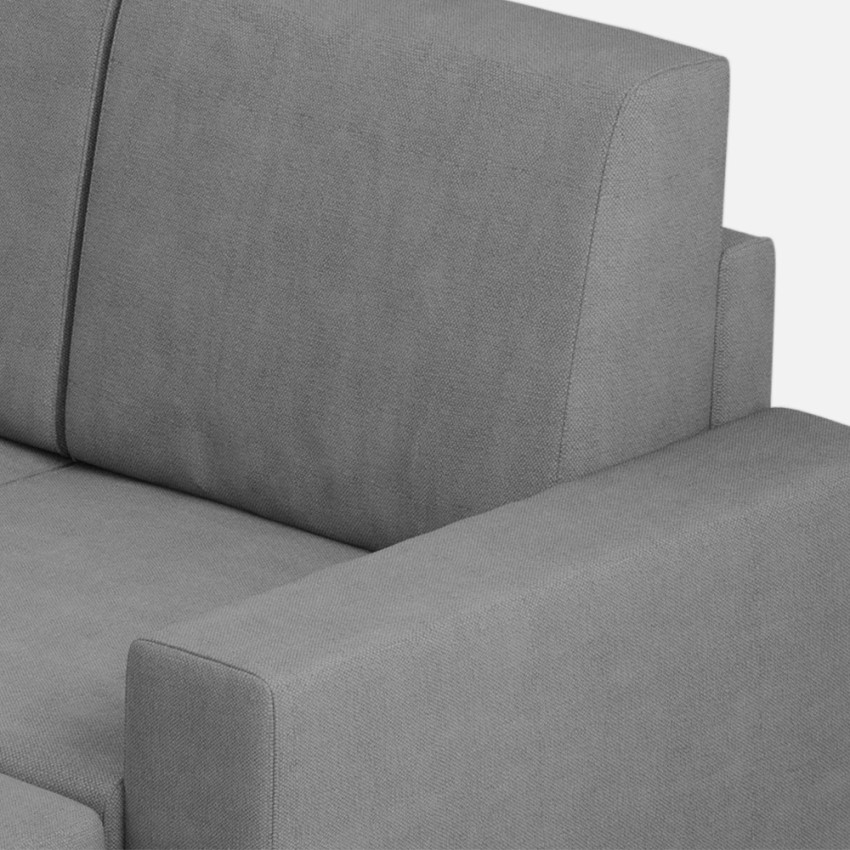 3-Seater 208cm Living Room Fabric Sofa with Ottoman Sakar 180P — 7