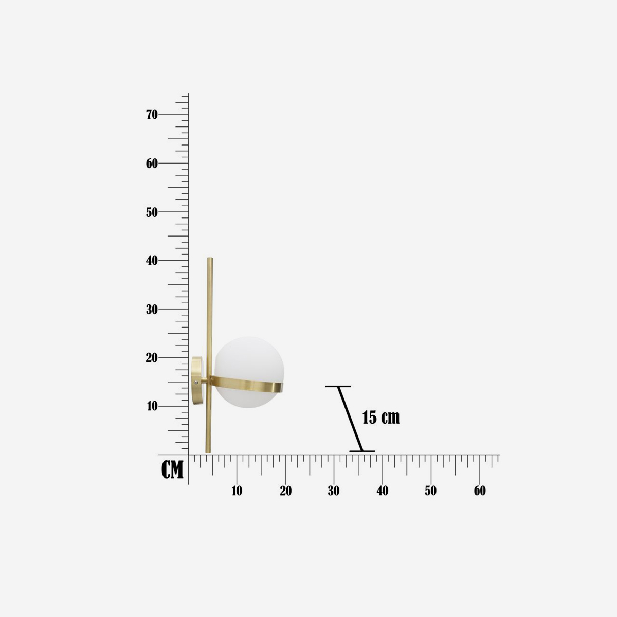 Modern Metal and Vetro Wall Lamp Glamy Circle — 3