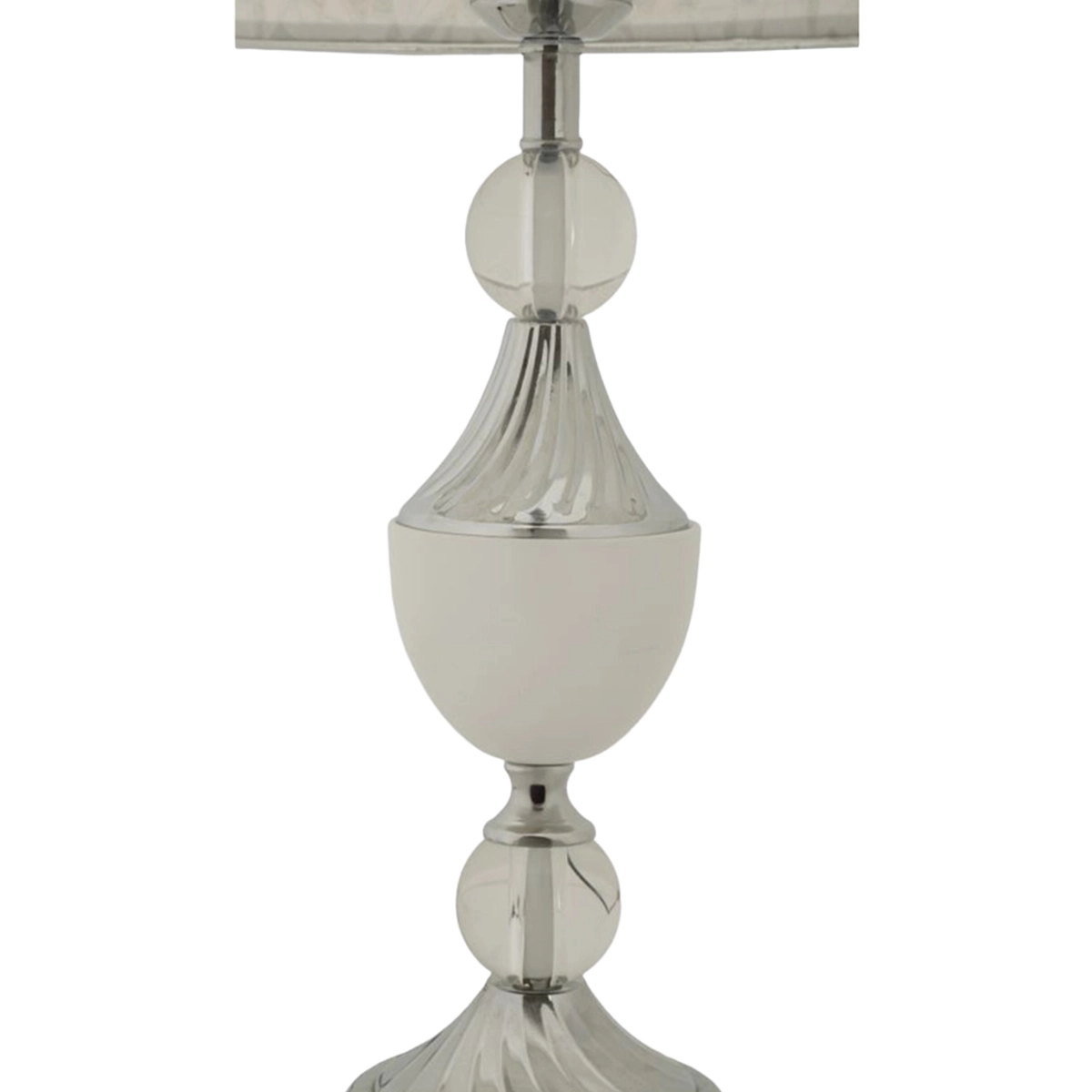 Kody Classic Table Lamp in Iron with Embroidered Fabric Shade — 5