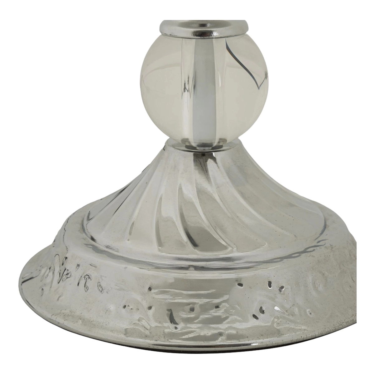 Kody Classic Table Lamp in Iron with Embroidered Fabric Shade — 6