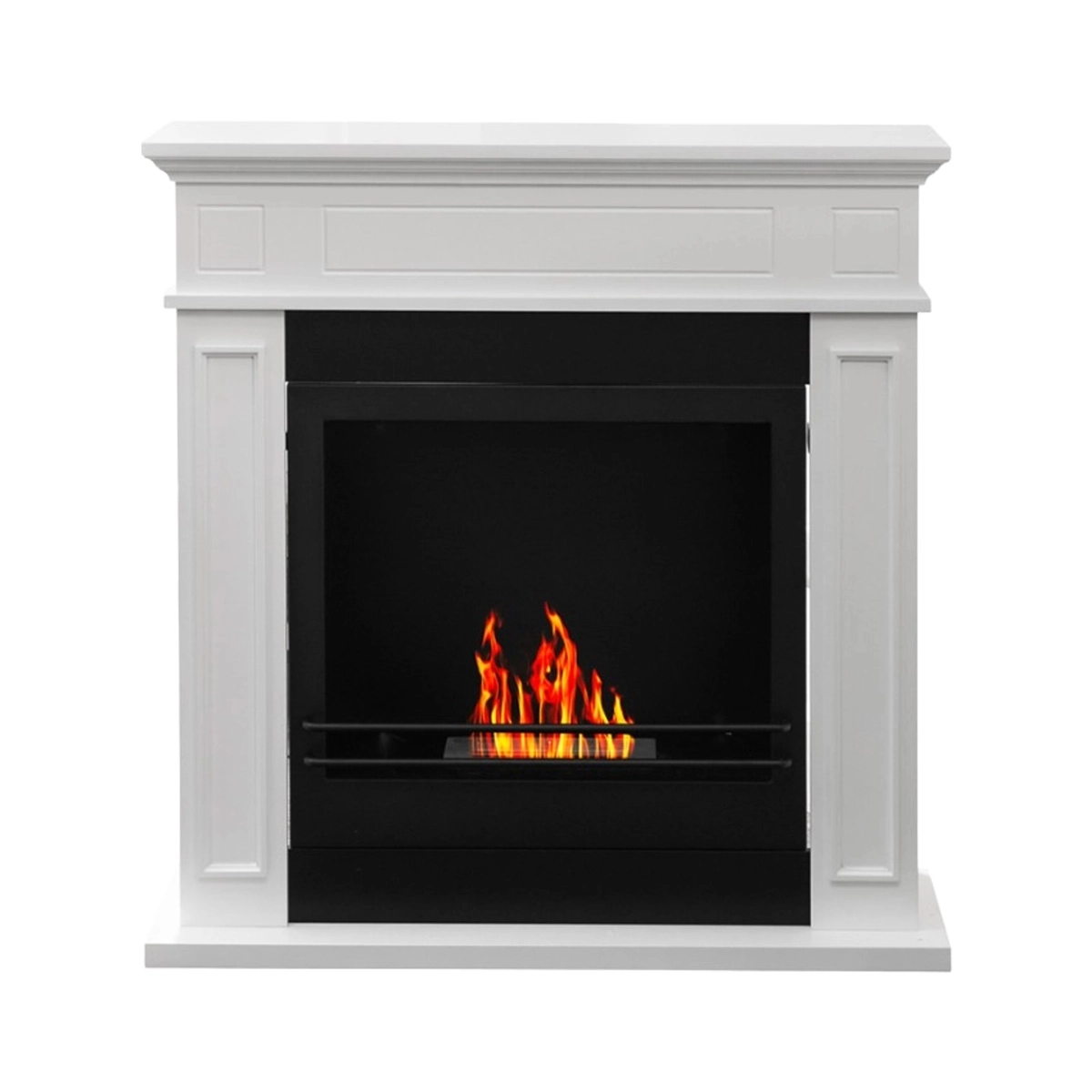 Floor-standing Bioethanol Fireplace with Mantel Jefferson Eco Divina Fire — 3